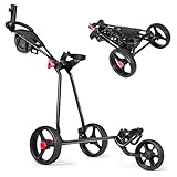COSTWAY Golftrolley, Golftrolley 3 Rad Klappbar, Golf Trolley,...