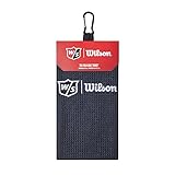 Wilson Unisex-Adult TRI FOLD Golfhandtücher, Black, One Size