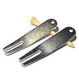 Pitchgabel/Golf Divot Tool - 2 Stück - Metall - extrem robust