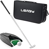 Tragbares Golfputter Reise-Übungs-Putting-Set mit Koffer Indoor...