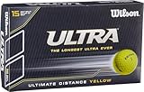 Wilson Ultra, weiche 2-piece Golfbälle für Weite Distanzen,15er...