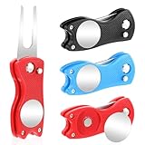 3 Stück Golf Divot Reparatur Werkzeug, Zusammenklappbare Pitchgabel...
