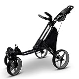 CaddyTek Qaud Tour Swivel 360 4-Rad Golf Push Trolley Golfcaddy Neu...