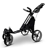 CaddyTek EZ Tour Quickfold Deluxe 3-Rad Golftrolley Golfcaddy faltbar...
