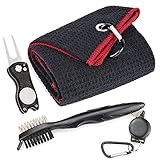 Mile High Life Mikrofaser Waffelmuster Golf Handtuch Club Groove...