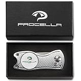 Procella Golf Pitchgabel mit Ballmarker | Massives Metall...